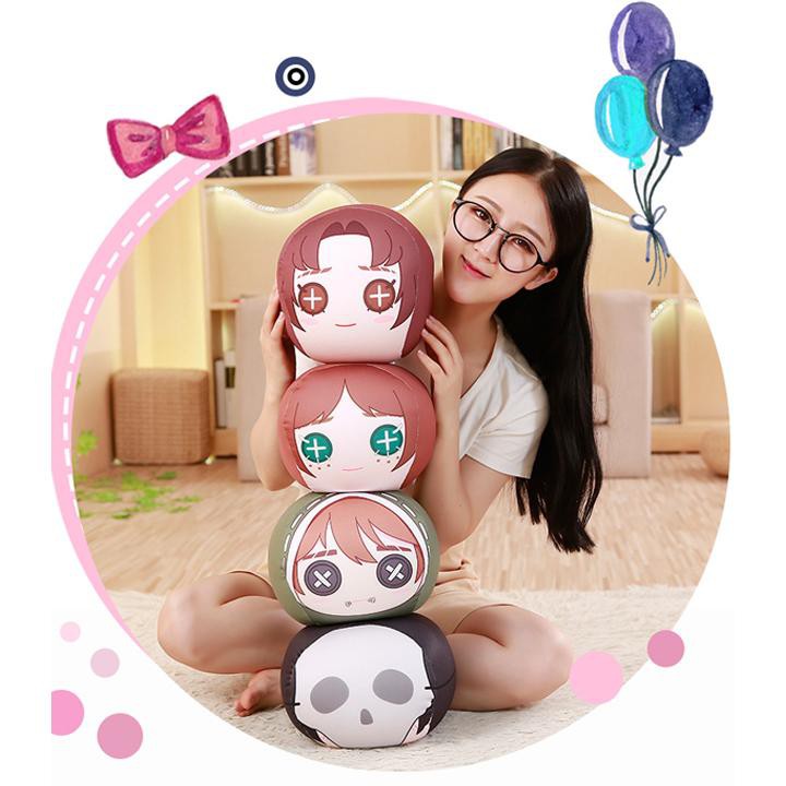 [CHUYÊN SỈ GIÁ SỐC]  Gối Trang Trí Họa Tiết Anime Hình Tròn Kích Thước 30CM (Đỏ) [ DIABRAND ]