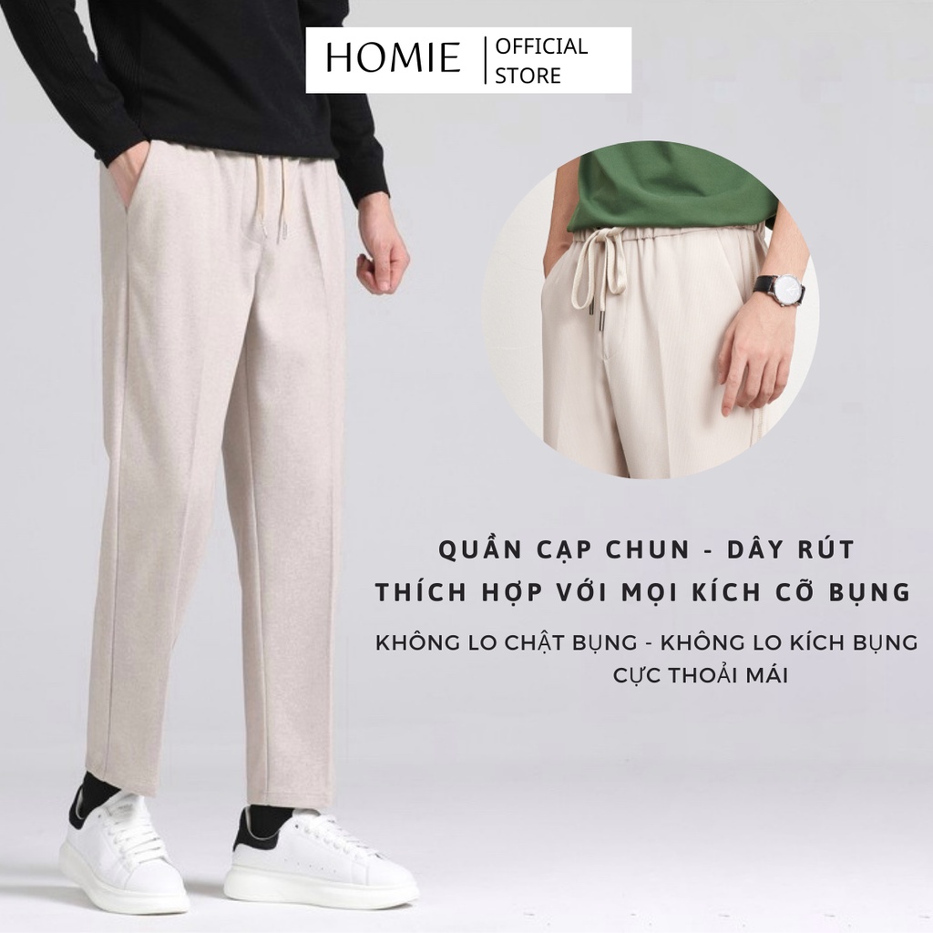 Quần Baggy Nam Ống Rộng Cạp Chun :: Quần Tây Âu Dáng Hàn Cao Cấp