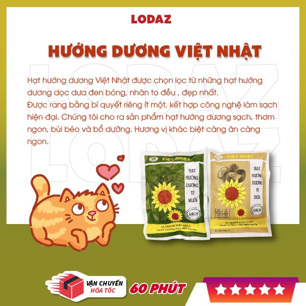 Hạt hướng dương tẩm vị Việt Nhật gói nhỏ 50g