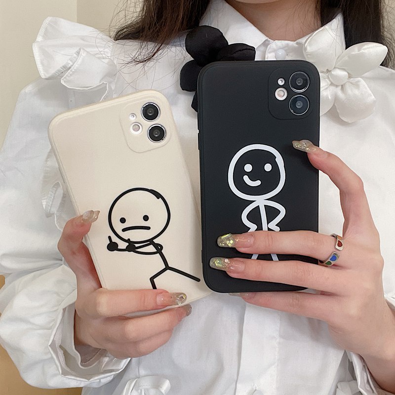 Cube Edge Soft Silicone Case Realme 5 5S 5i C3 C15 C12 Narzo 20 7i C17 8 Pro C11 Casing Xiaomi Redmi Note 7 8 9 10 11 Pro 9A 9C Poco X3 Pro NFc M3 Matchstick Men Shin Case Bumper