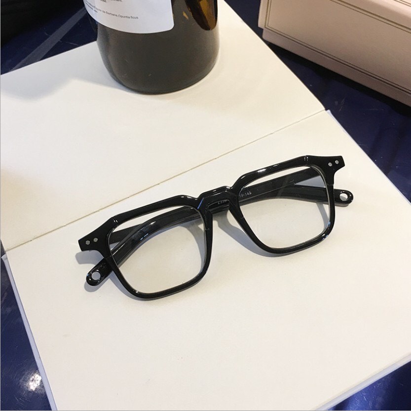 Kính cận Unisex gọng nhựa thời trang phong cách Hàn Quốc mắt kính không độ chống tia UV EMOJI 058