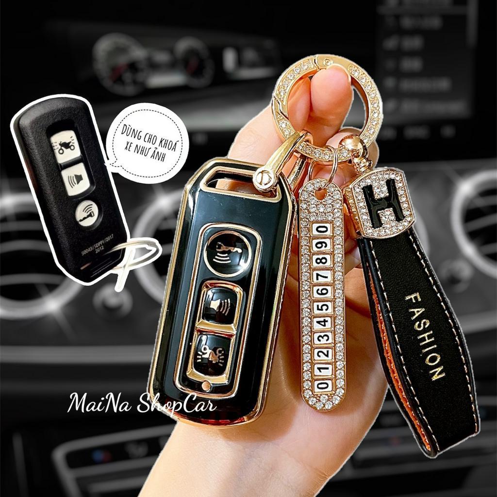 Ốp TPU bảo vệ chìa khóa xe máy Smartkey Honda 3 nút: Vision, SH Mode, Air Blade, Lead,.... chống xước bảo vệ khóa xe