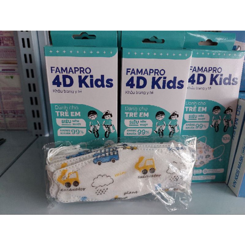 Khẩu trang em bé Famapro 4D kids cho bé nhỏ và Ak mask cho bé lớn