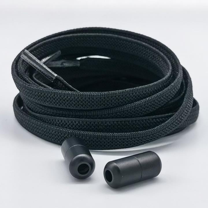 Dây giày lười dạng dẹt, co giãn nút buộc bằng kim loại (1 cặp) Dành Cho Trẻ Em Và Người Lớn