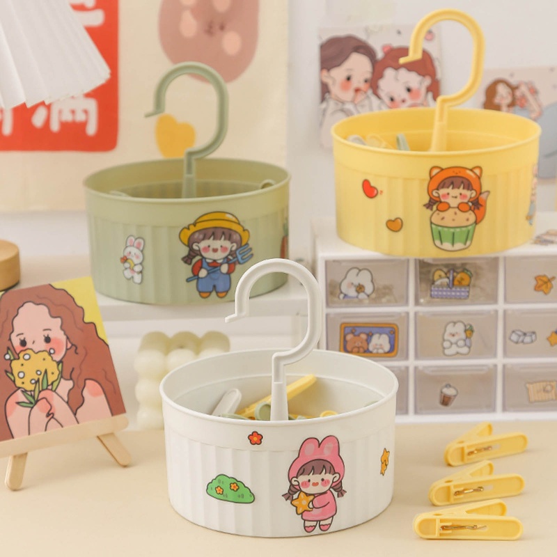 Set 24 Kẹp Quần Áo Chống Trượt Kèm Hộp Đựng