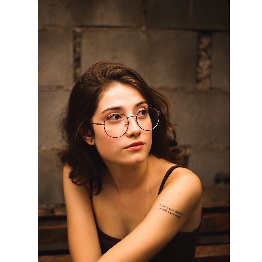 Kính mắt chống ánh sáng xanh Gọng Tròn Thời Trang Nam Nữ AVIATORAORON gọng kính giả cận Phong Cách Retro Đơn Giản