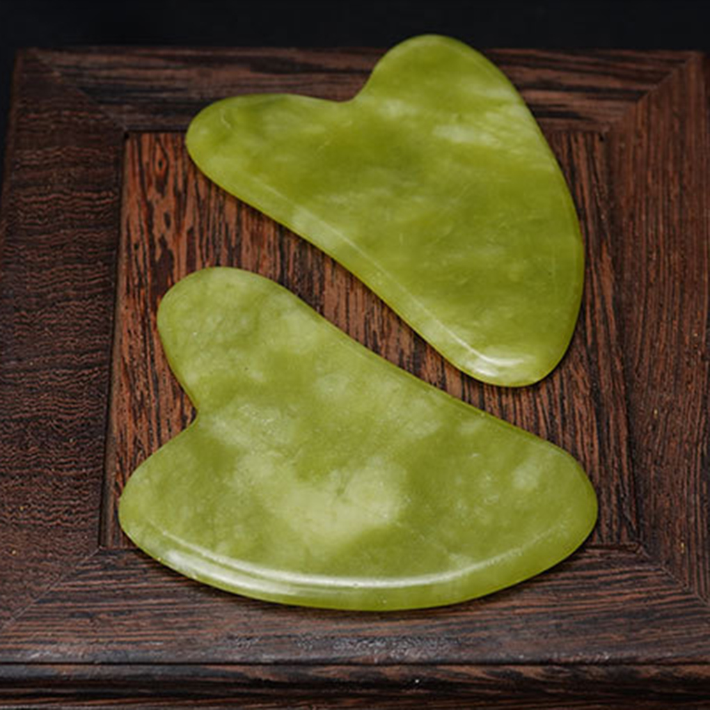 (Hàng Mới Về) Dụng Cụ Mát Xa Mặt Hình Trái Tim Màu Xanh Lá Giúp Giảm Căng Thẳng