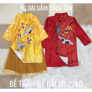 SALE ÁO DÀI CÁCH TÂN GẤM CAO CẤP cho bé trai-bé gái, 9-27kg, mẫu mới