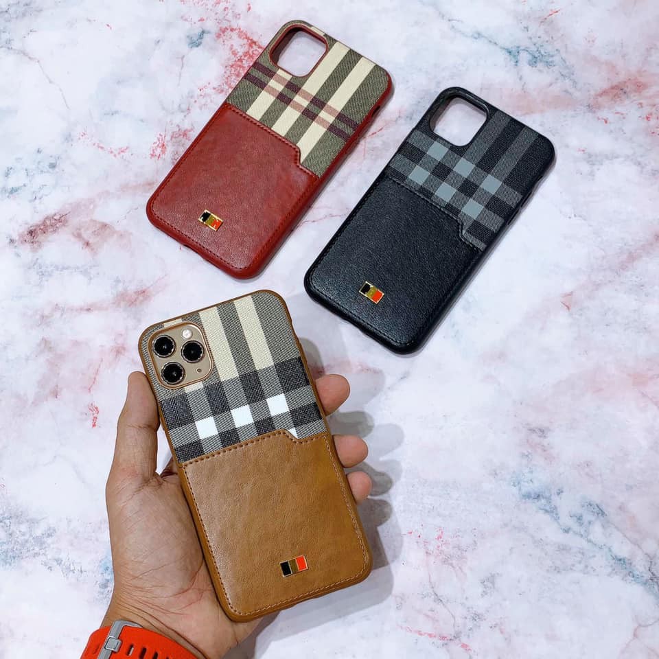 Ốp hoạ tiết kẻ sọc caro khe thẻ cao cấp dành cho iphone 14/14plus/14pro/14promax/13/13pro/13promax/12/12pro/12 promax