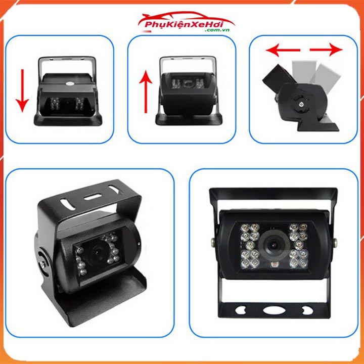 Cam lùi ô tô tải, camera lùi dùng cho xe tải 12v đến 36v kèm cáp nguồn