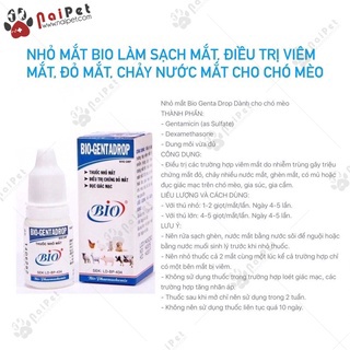 Nhỏ Mắt Bio Gentadrop Cho Thú Cưng