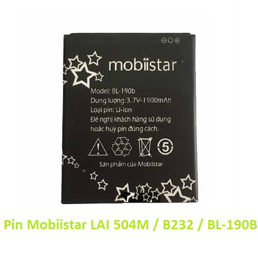 Pin Mobiistar LAI 504M / B232 /  BL-190B