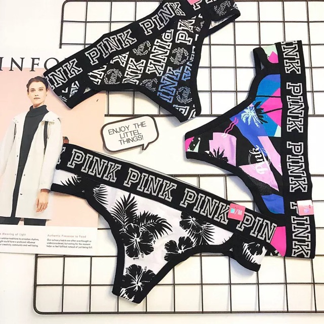 Quần Lót Lọt Khe Cạp To dáng Thể Thao Pink P061