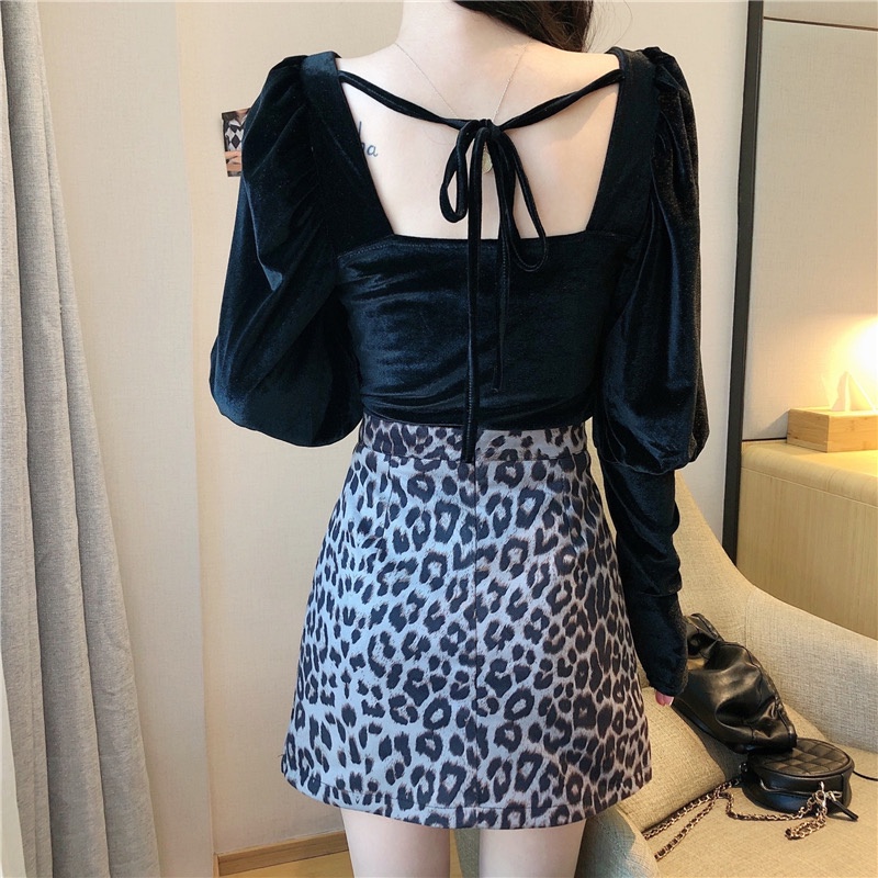 Áo nhung tay bồng sang trọng phong cách cổ điển cho các cô gái | BigBuy360 - bigbuy360.vn