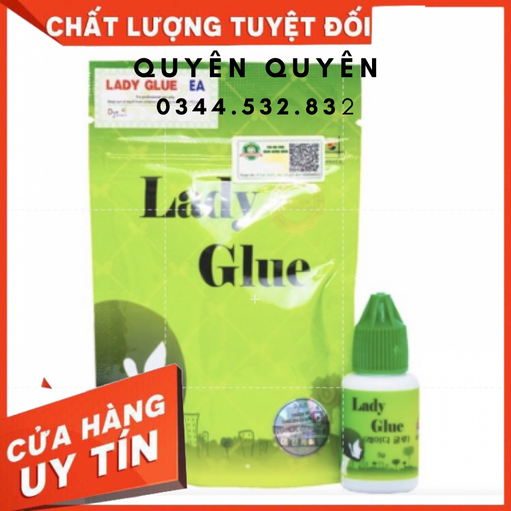 Keo nối mi Lady glue xanh-quyên quyên