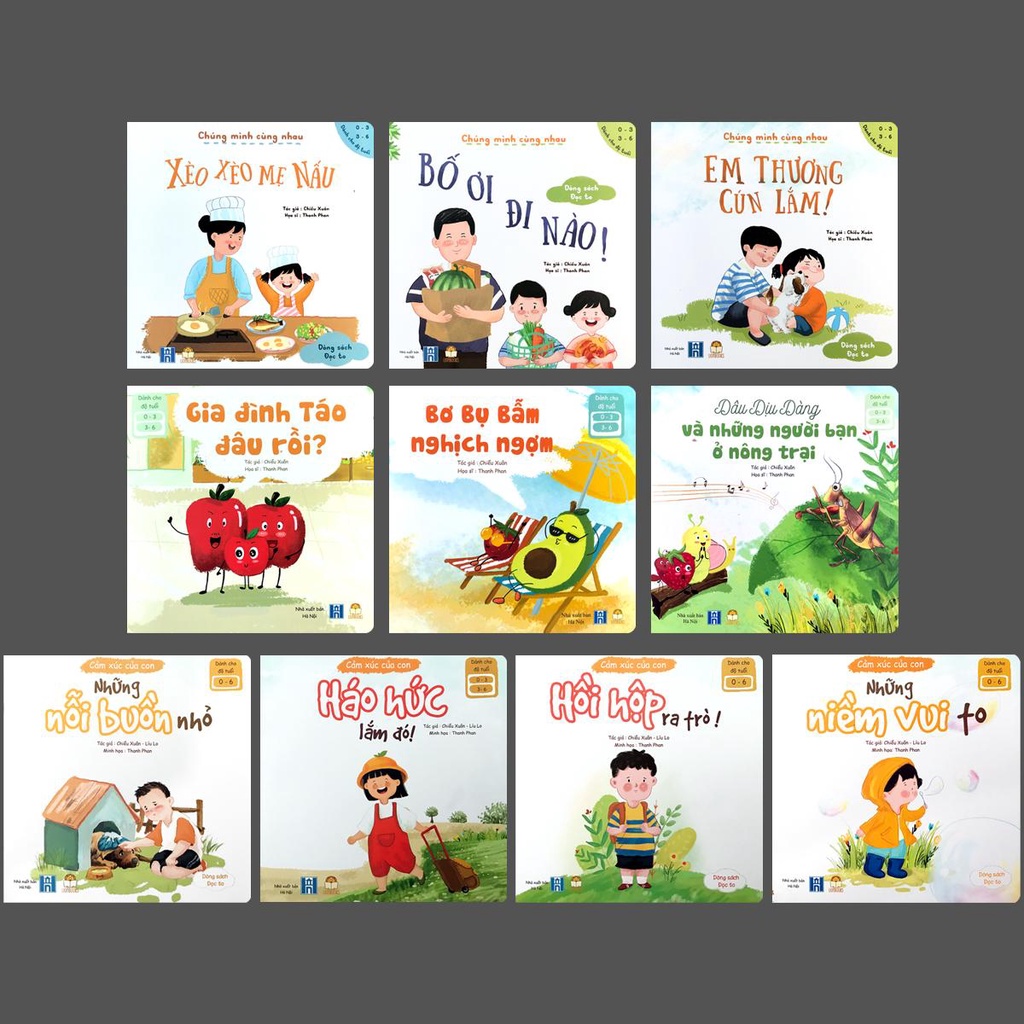 Sách - Gia đình bé bỏng - Dòng sách đọc to 0 - 6 tuổi tặng stickers or Postcard or tranh tô màu (Combo tùy chọn)