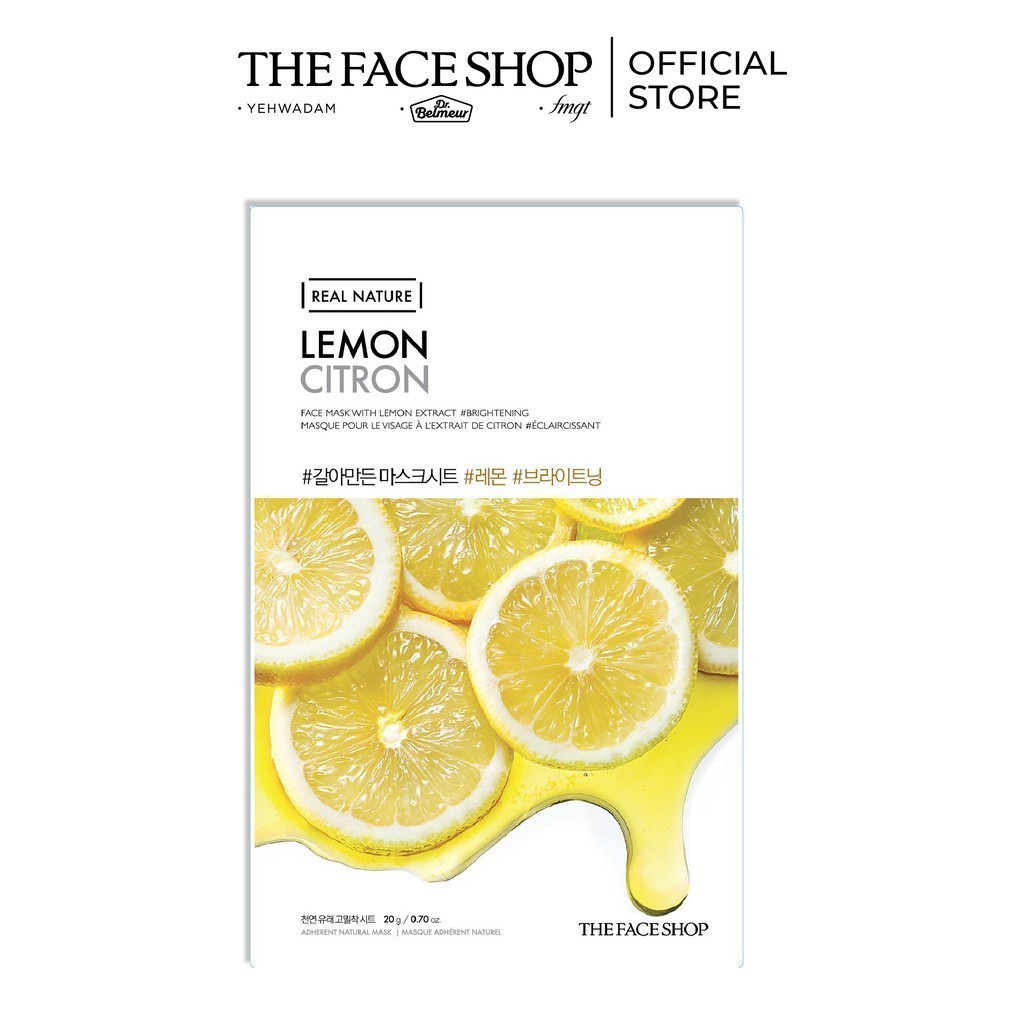 Combo Mix 10 Mặt Nạ TheFaceShop Lemon 20gx5+ Mặt Nạ TheFaceShop Pomegranate20gx5