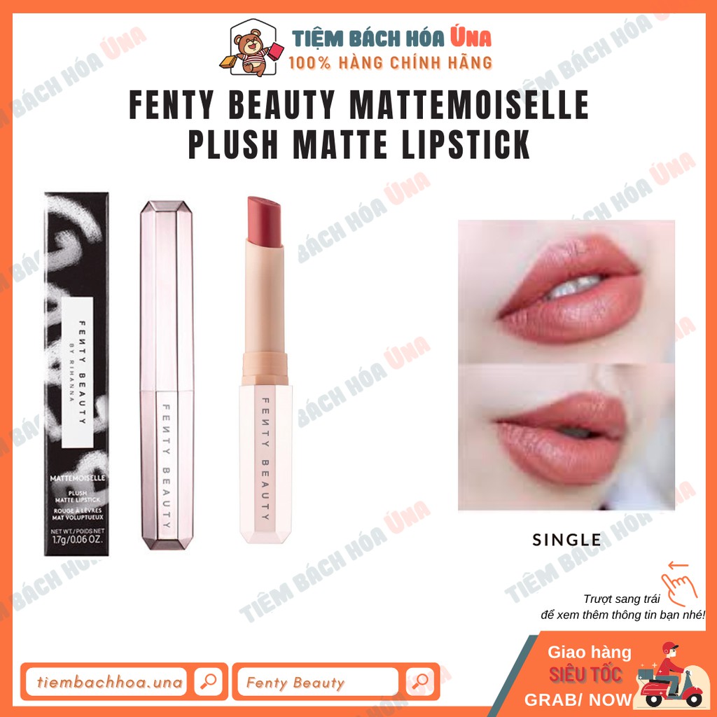 [Sẵn] Son thỏi Fenty Mattemoiselle Plush Matte LipstickMa'Dam Spanked Shawty Freckle Fiesta cam cháy nâu đất