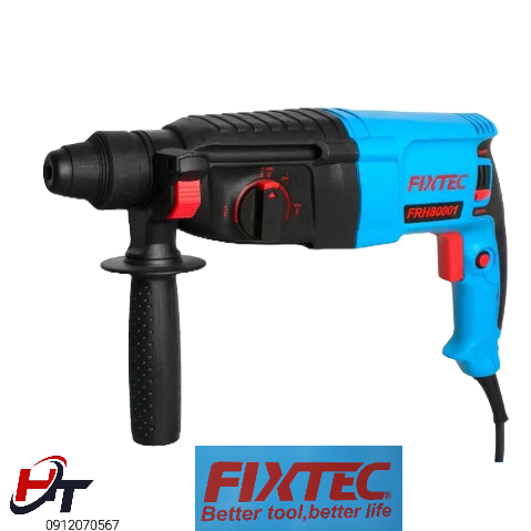 Máy Khoan Bê Tông FIXTEC FRH80001 Ba Chức Năng Tặng Kèm 5 Mũi Khoan Chính Hãng Bảo Hành 6 Tháng