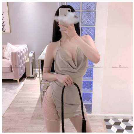 lTặng kèm chip- Váy ngủ kiểu nữ phối dây quyến rũ