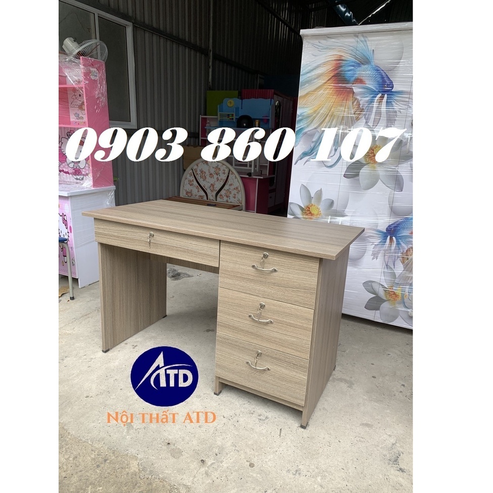 Bàn làm việc gỗ min văn phòng cao cấp có khóa tại nhà y hình 100% HCM bình dương