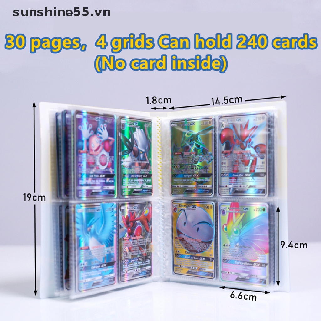 Cuốn Album Sưu Tầm Thẻ Bài Hình Pokemon Hoạt Hình Dành Cho Bé