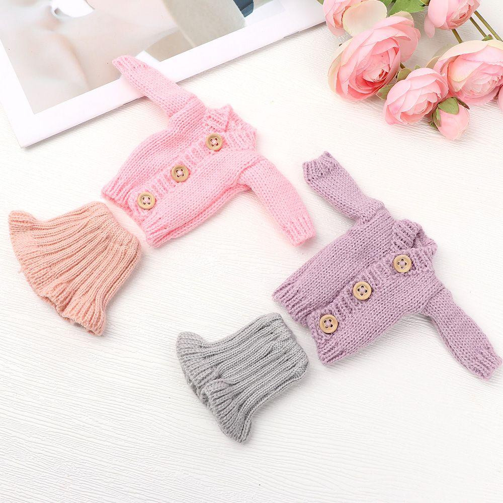 RAINBOW 1 Bộ Áo Len Dệt Kim Thủ Công Nhiều Màu Sắc Giản Dị
