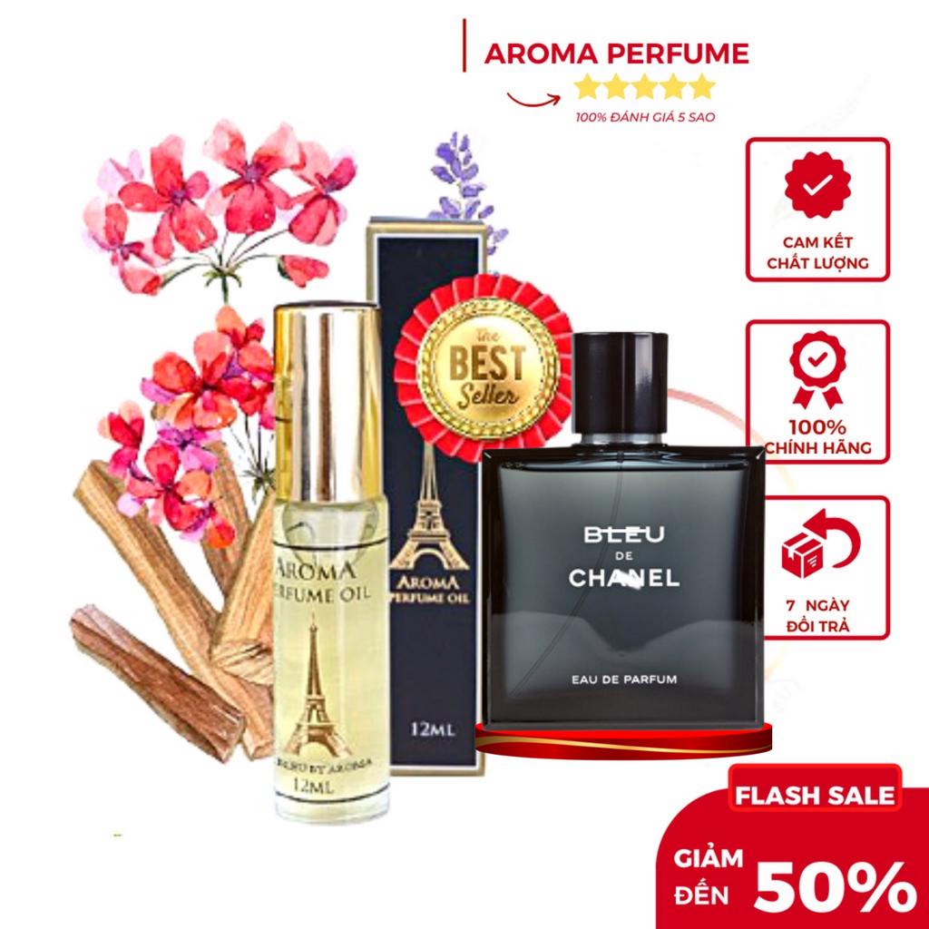 Nước Hoa Pháp Aroma Bleu Cao Cấp Nam Tính, Lịch Lãm, Bí Ẩn - 12ml