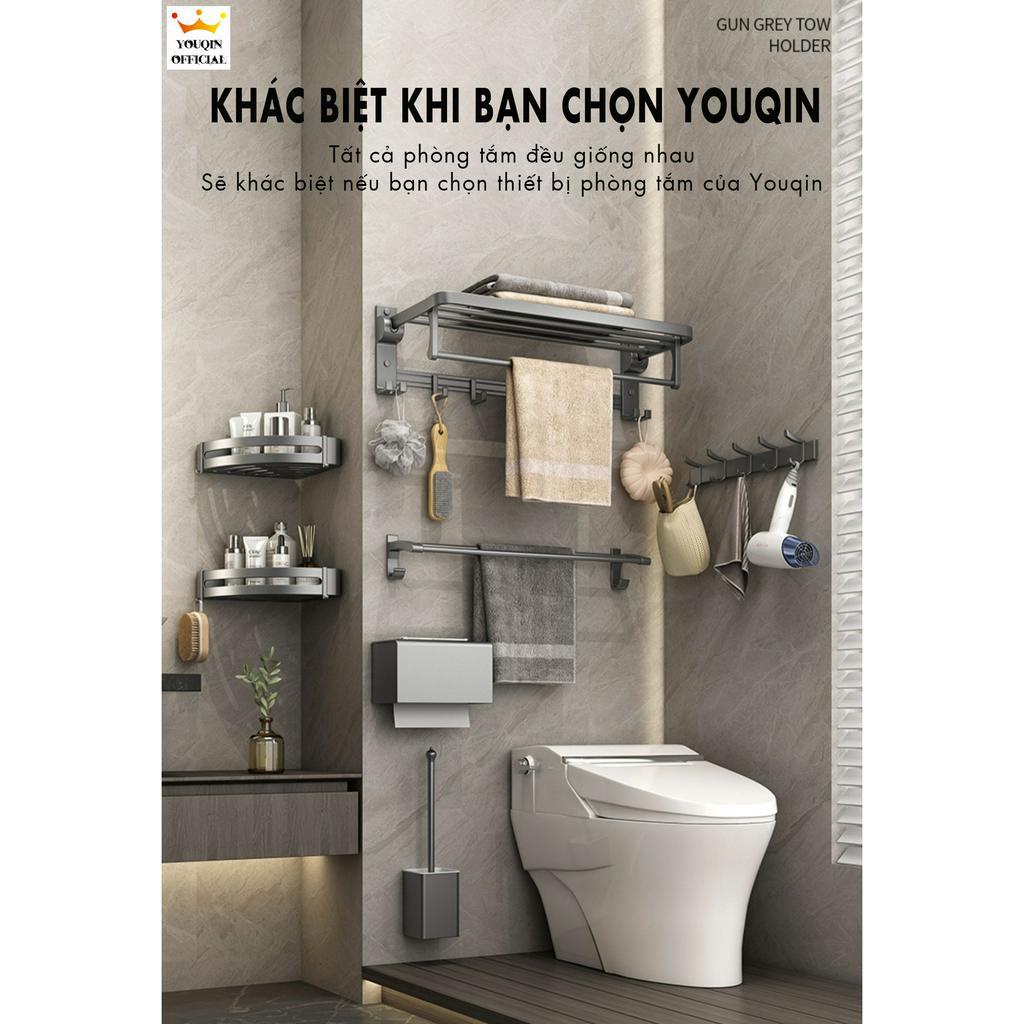 Kệ/Giá Treo Khăn Phòng Tắm Cao Cấp Dán Tường - YouQin - Kèm Thanh Treo M4