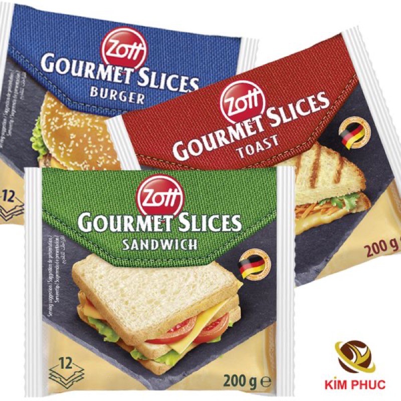 Phô mai lát Zott 12 Bủrger/Sandwich/Toast