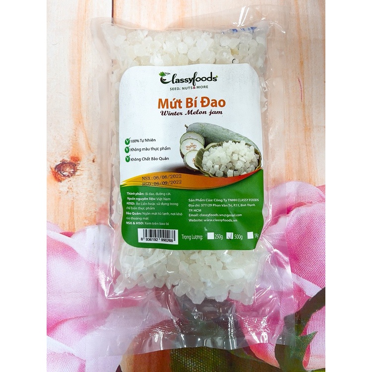 Mứt Bí Đao Hạt Lựu Classyfoods 500gr