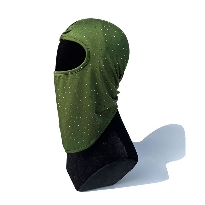 Mũ Balaclava Che Nắng Bảo Vệ Toàn Diện Đính Hạt Kim Cương Giả Lấp Lánh Cho Người Đi Xe Máy Xe Đạp Ngoài Trời
