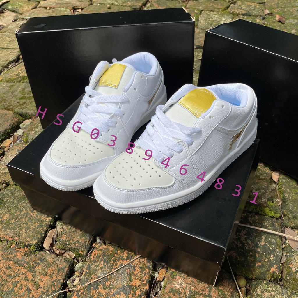 Giày thể thao đen cam cổ thấp, giày J đen trắng các mầu mới nhất hot nhất nam nữ đủ size 36-43