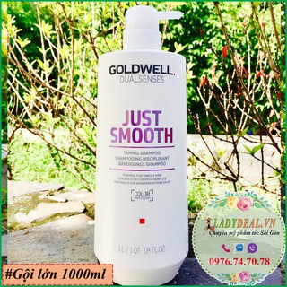 Dầu Gội Dưỡng Tóc Siêu Mềm Mượt Tóc Goldwell Dualsenses Just Smooth Shampoo 1000ml