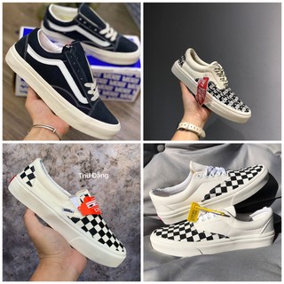 Giày thể thao VANS các màu hot nhất hiện nay , vans đen vault , caro , caro buộc dây , vans chữ đầy đủ