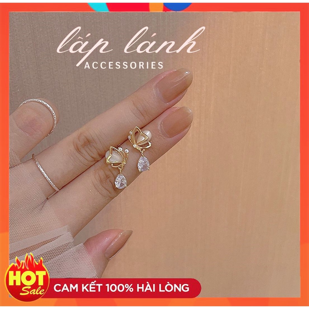 [HOT] BÔNG TAI KHUYÊN TAI ĐÍNH ĐÁ HÌNH CÁNH BƯỚM SANG TRỌNG DỄ THƯƠNG CÁ TÍNH THỜI TRANG222BT080