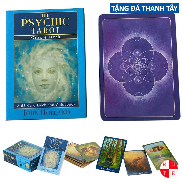 Bài Oracle Psychic Tarot Oracle 65 Lá Bài Tặng Đá Thanh Tẩy C61
