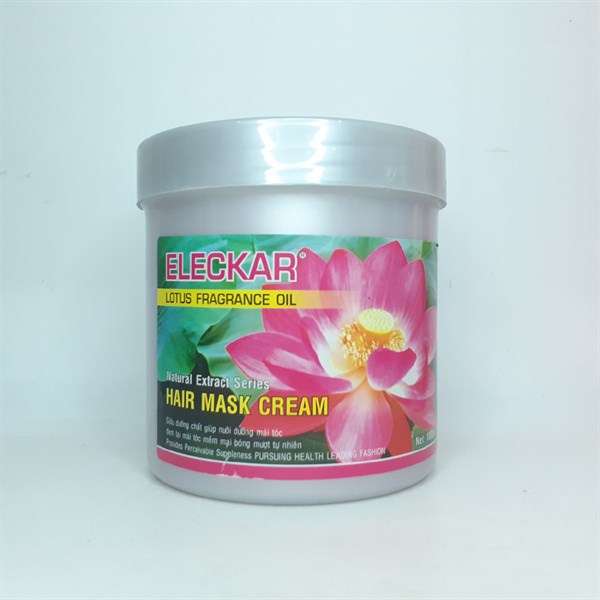 Hấp Dầu Kem xả Ủ Tóc Hoa Sen ELECKAR 1000ml - Phục Hồi Tóc Cho Tóc Mềm Mượt