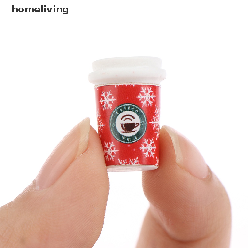 Bộ 5 Ly Cà Phê Bằng Nhựa Resin Màu Sắc Dùng Trang Trí Nhà Búp Bê