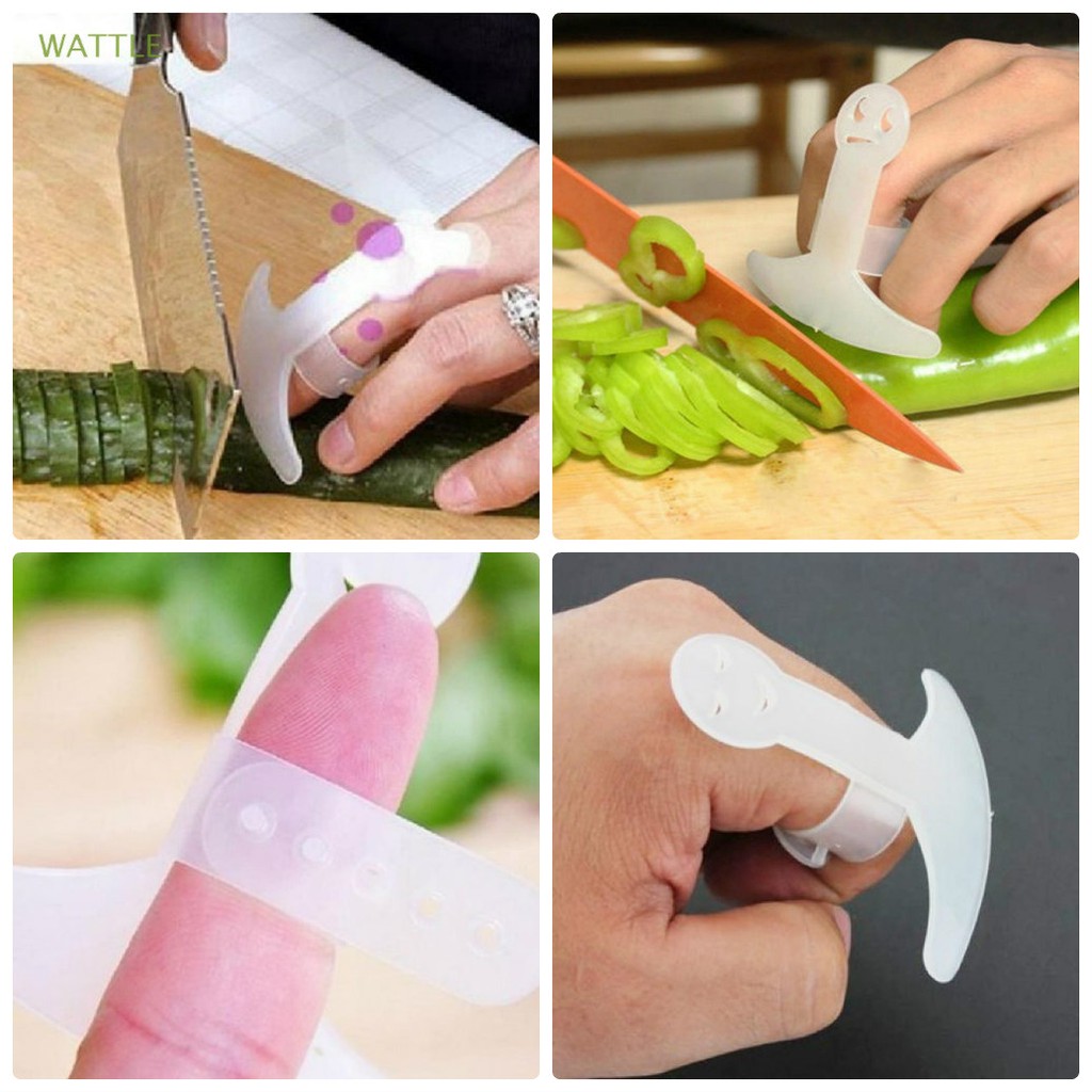 DEAL 1K Dụng cụ bảo vệ ngón tay khi cắt thái bằng nhựa an toàn