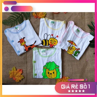 SET 5 ÁO SƠ SINH BÁC SĨ TAY NGẮN BOSSINI/ ÁO CÚC LỆCH SƠ SINH