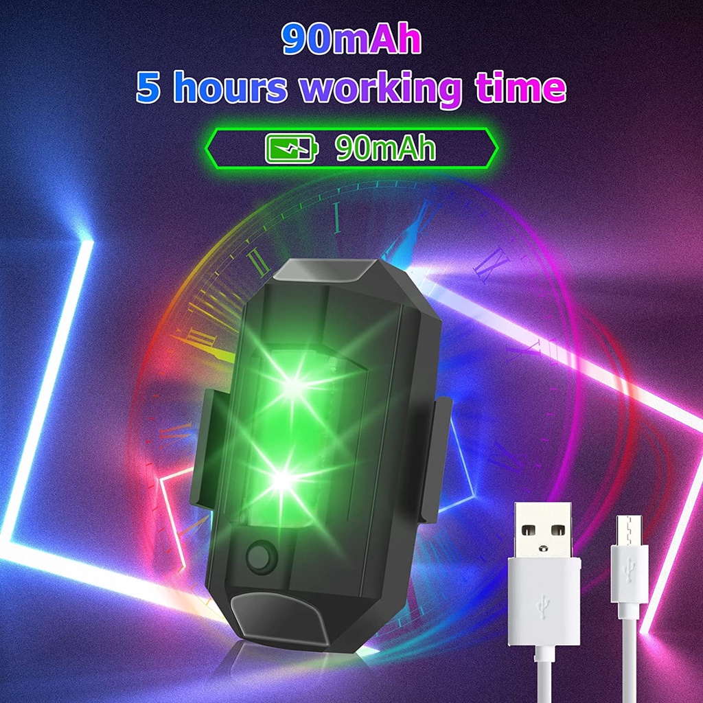 Đèn LED Cảnh Báo Có Thể Sạc Lại Phù Hợp Cho Xe Máy Xe Đạp