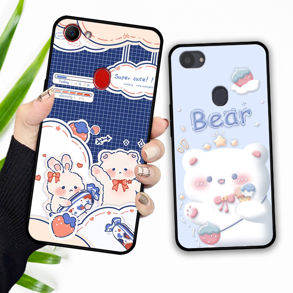 Ốp lưng Oppo F5 / F5 Youth / Oppo F7 in hình caro gấu thỏ dễ thương