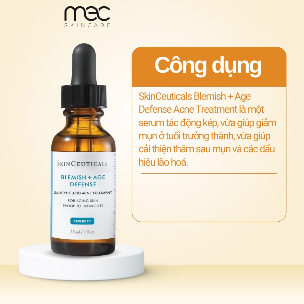 Serum giảm bít tắc, chống lão hóa Skinceuticals Blemish + Age Defense - Mecskincare