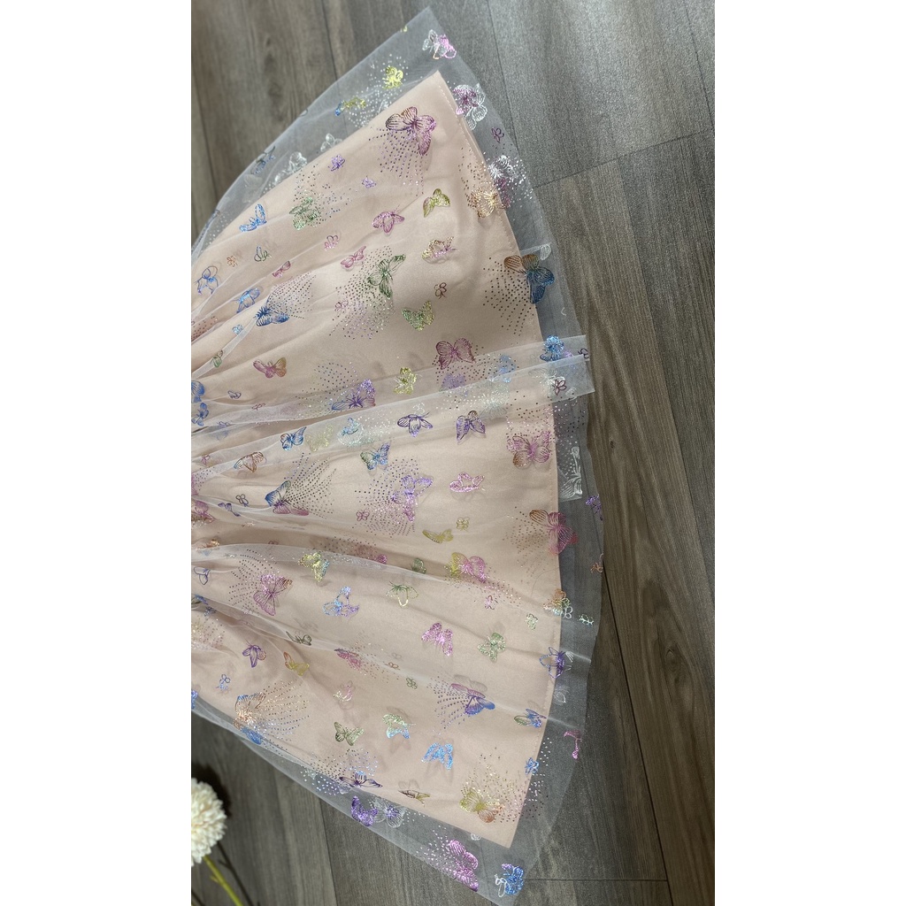 Đầm công chúa bé gái,váy trẻ em hai lớp phối lưới cao cấp BITIKIDS size từ 1-8 tuổi