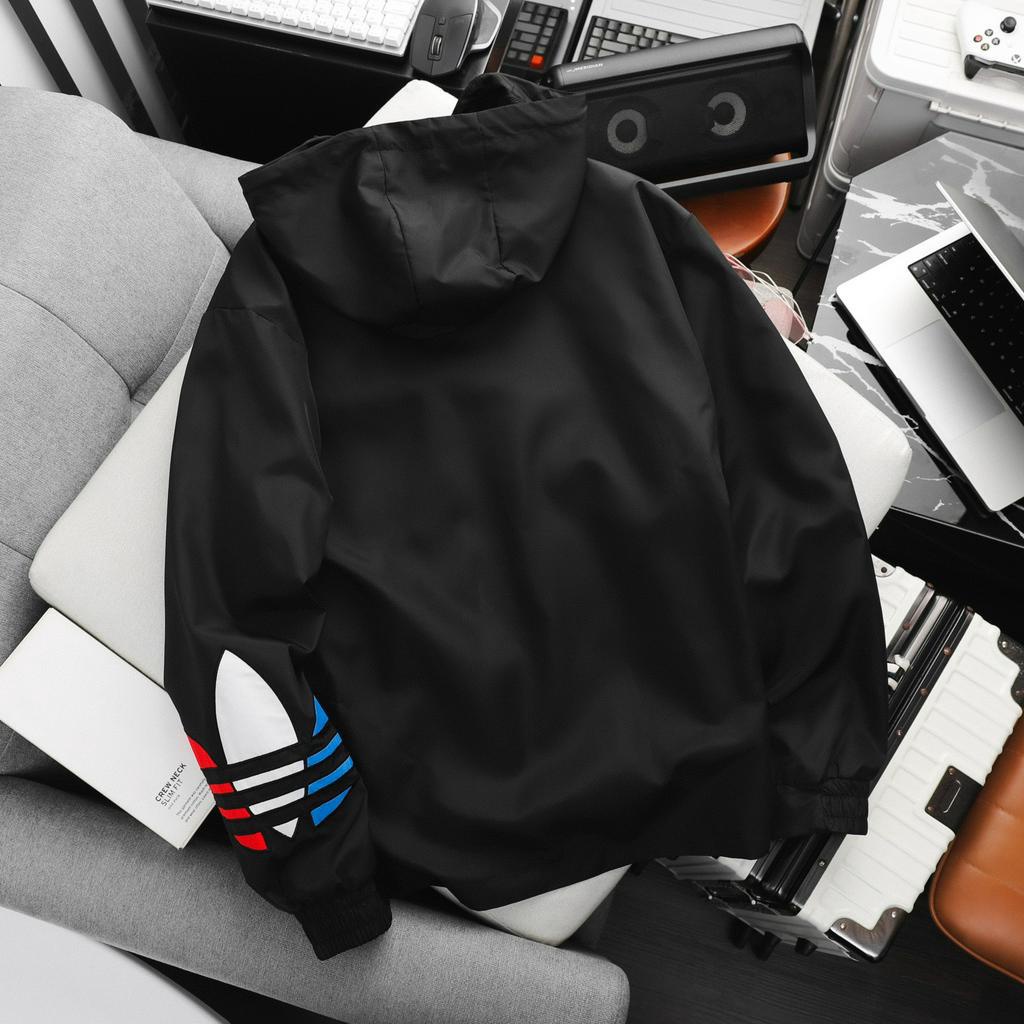 Áo khoác thể thao DA76AK chất gió nhẹ mát, form chuẩn đẹp có nón