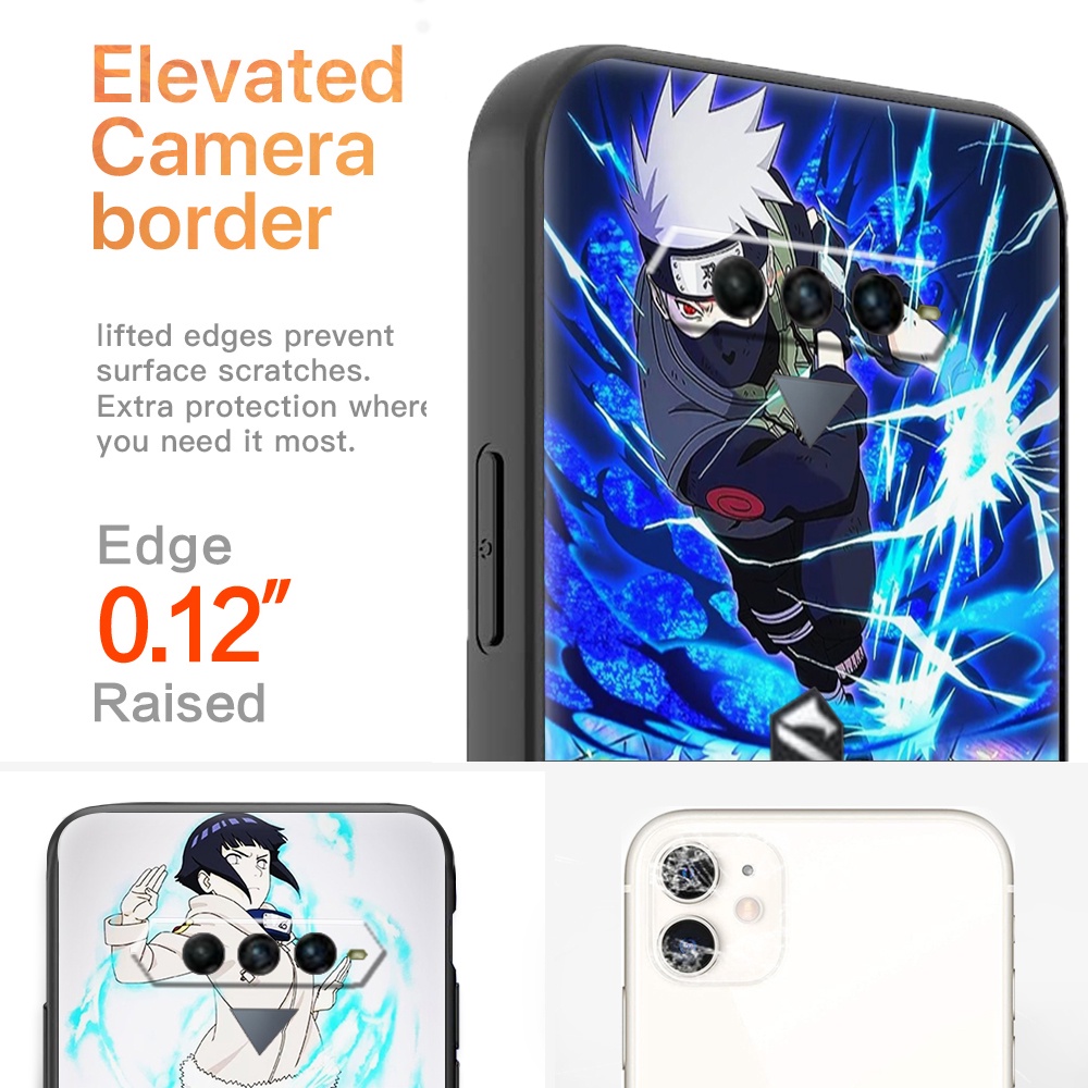 Cặp đôi Naruto Anime Hoạt hình vỏ điện thoại Xiaomi Black Shark 4 4S Vỏ TPU mềm silicon màu đen mờ 57