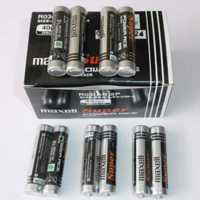 Hộp 40 viên pin tiểu Maxell AAA 1.5V (date 2023) (pin bên em không bao đổi trả ạ)