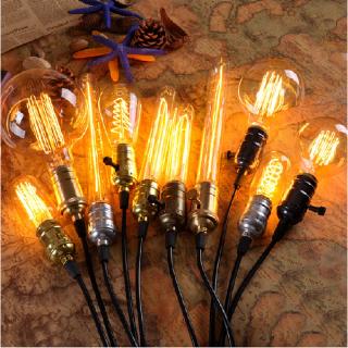 Đèn sợi đốt Edison đui tóc cổ điển E27 AC 220V