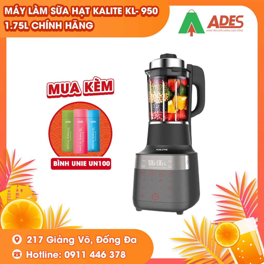 Máy làm sữa hạt Kalite KL- 950 1.75L | Máy đa năng, Nắp cảm biến chống trào | Hàng chính hãng | Bảo hành 12 tháng